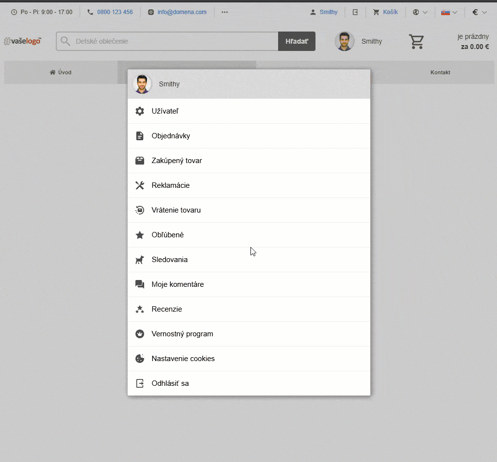 user account detail