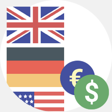 E-shop in different languages and currencies