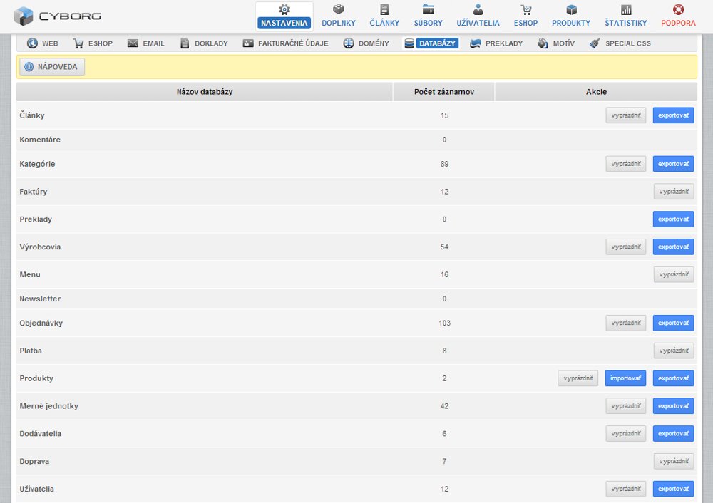 section database