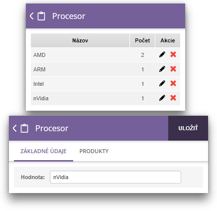 parameters value edit