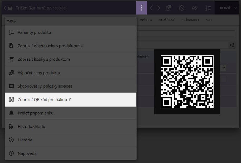 admin qr code product for shopping