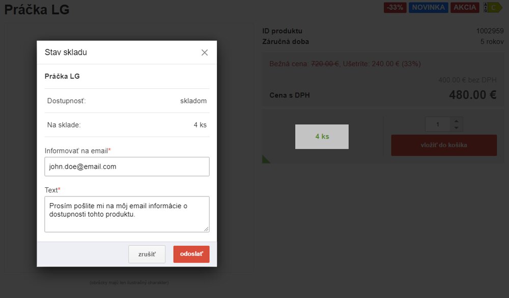 verify product stock availability