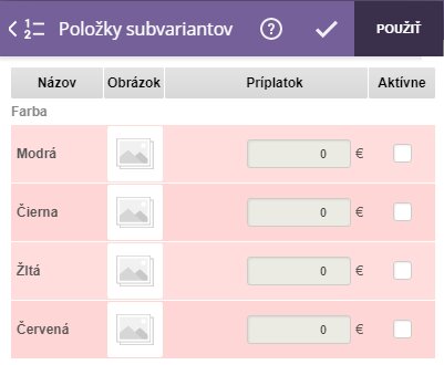 group subvariant off