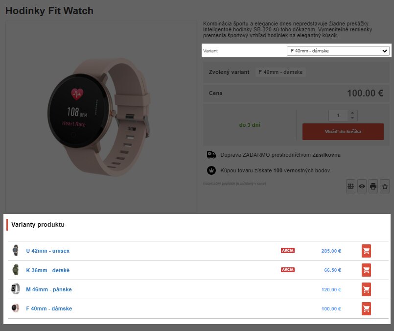 variants products in selected goods without title