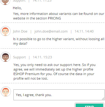 Fast customer support